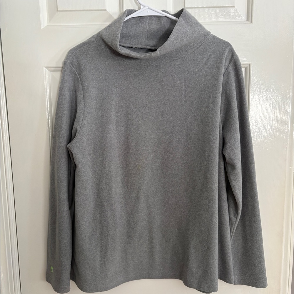 Dudley Stephens Heather Gray Fleece Top